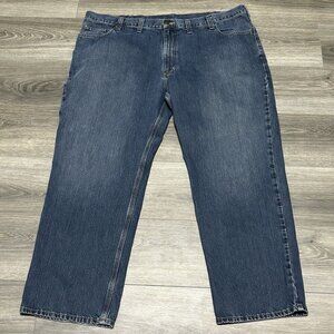 Carhartt Holter 46x30 Relaxed Fit Blue Denim 5-Pocket Straight Leg Work Jeans